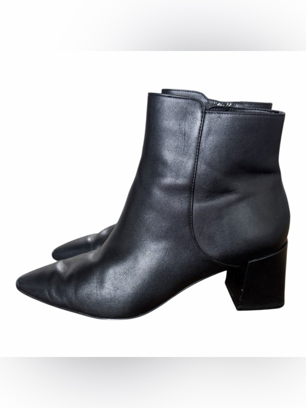 Cole Haan Black Leather Pointed Toe Ankle Boots